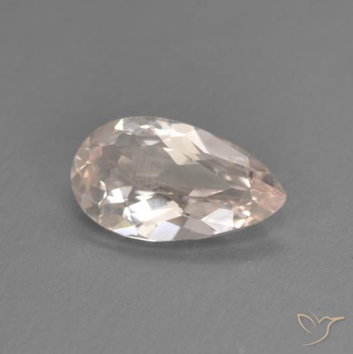 Morganita rosa médio Natural 0.92ct, Formato de pêra, VVS-VS