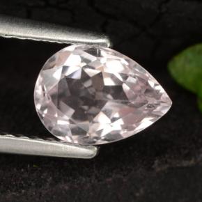 Morganita Luz rosa Natural 0.97ct, Formato de pêra, VVS-VS