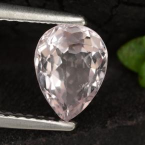 Morganita Luz rosa Natural 0.97ct, Formato de pêra, VVS-VS