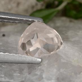 Morganita rosa natural 0,89ct, formato de coração, VVS-VS