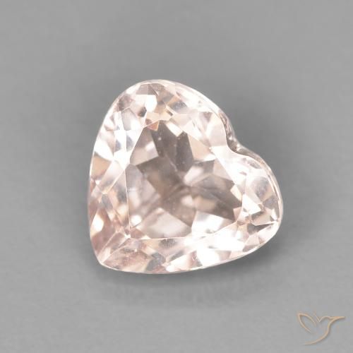 0.94ct Natural Medium Light-Pink Morganita, Coração, VVS-VS
