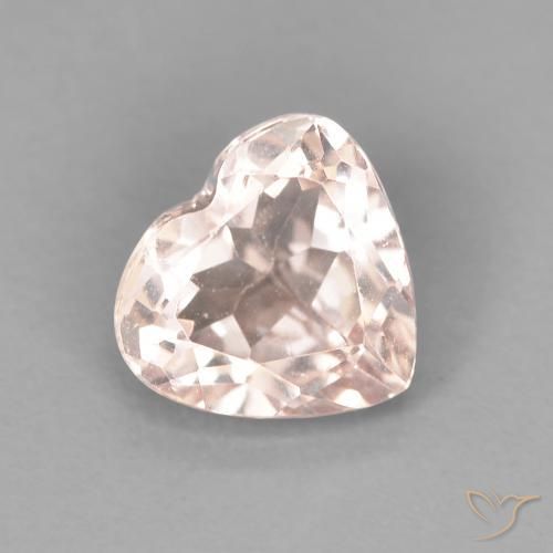 Morganita Medium Light-Pink Natural 0.94ct, Coração, VVS-VS