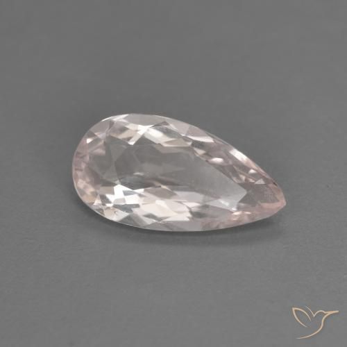 0.98ct Natural Luz rosa Morganita, Formato de pêra, VVS-VS