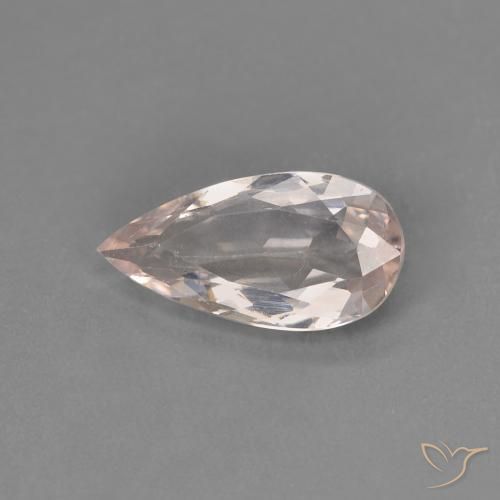 0.97ct Natural Rosa Flamingo Morganita, Formato de pêra, VVS-VS