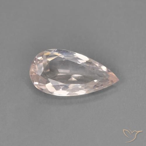 Morganita Rosa Flamingo Natural 0.97ct, Formato de pêra, VVS-VS
