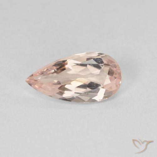 0.94ct Natural Rosa bem claro Morganita, Formato de pêra, VVS-VS