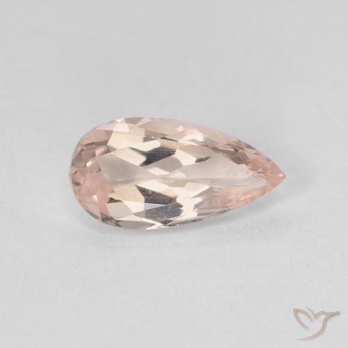 Morganita Rosa bem claro Natural 0.94ct, Formato de pêra, VVS-VS