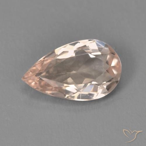 0.93ct Natural Rosa salmão Morganita, Formato de pêra, VVS