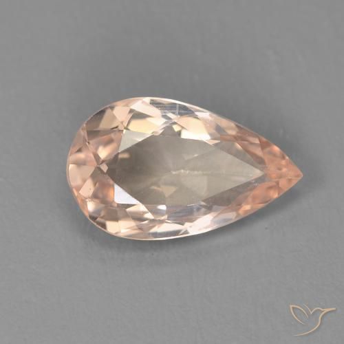 Morganita Rosa salmão Natural 0.93ct, Formato de pêra, VVS