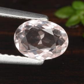 Morganita rosa natural 0,78ct, corte oval, VVS