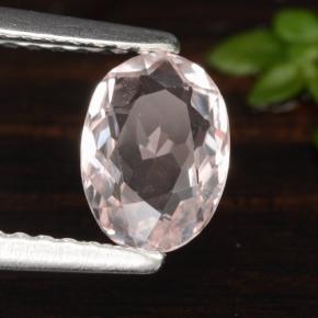 Morganita rosa natural 0,78ct, corte oval, VVS