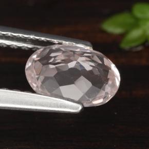 Morganita rosa natural 0,78ct, corte oval, VVS