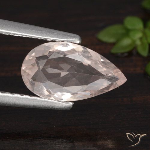 0.86ct Natural Rosa Flamingo Morganita, Formato de pêra, VVS