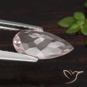 Morganita Rosa Flamingo Natural 0.86ct, Formato de pêra, VVS