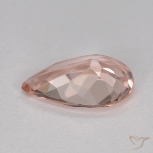 Morganita rosa natural 0,90ct, formato de pêra, VVS-VS