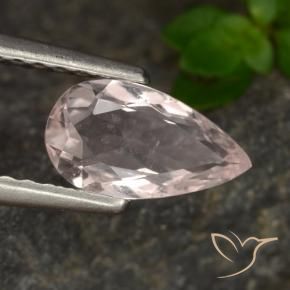 Morganita Luz rosa Natural 0.58ct, Formato de pêra, VVS-VS