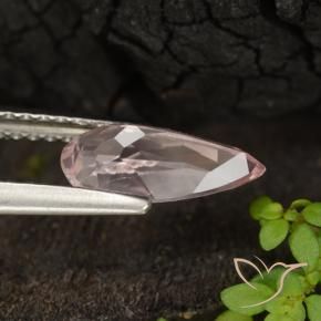 Morganita Luz rosa Natural 0.87ct, Formato de pêra, VVS-VS