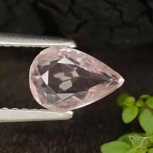 0.99ct Natural rosa médio Morganita, Formato de pêra, VVS-VS