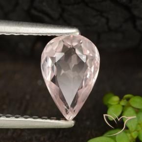 Morganita rosa médio Natural 0.99ct, Formato de pêra, VVS-VS