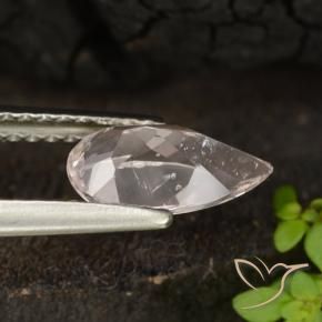 Morganita rosa médio Natural 0.88ct, Formato de pêra, VS