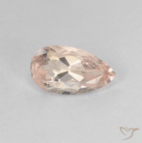 Morganita rosa médio Natural 0.96ct, Formato de pêra, VS