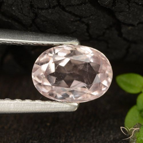 0.79ct Natural Luz rosa Morganita, oval, VS