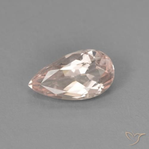 0.64ct Natural Rosa bem claro Morganita, Formato de pêra, VVS-VS