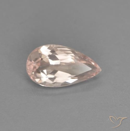 Morganita Rosa bem claro Natural 0.64ct, Formato de pêra, VVS-VS