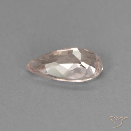 Morganita Rosa bem claro Natural 0.64ct, Formato de pêra, VVS-VS