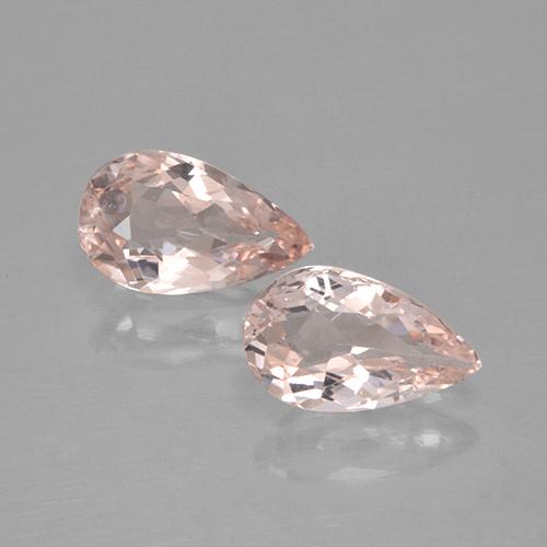 Pedras preciosas de Morganita Rosa Flamingo natural de 1.66 ct, Formato de pêra, VVS-VS
