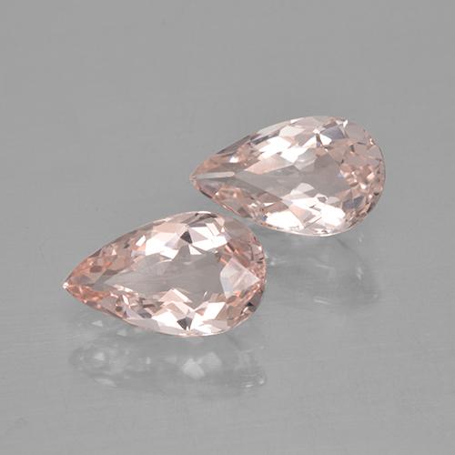 Pedras preciosas de Morganita Rosa Flamingo natural de 1.66 ct, Formato de pêra, VVS-VS