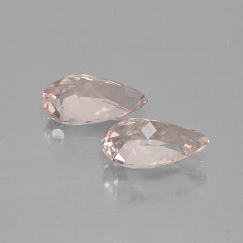 Pedras preciosas de Morganita Rosa Flamingo natural de 1.66 ct, Formato de pêra, VVS-VS