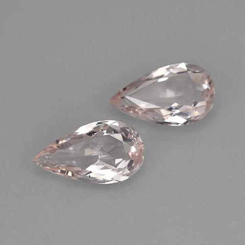 Pedras preciosas de morganita rosa natural de 1,67 ct, formato de pêra, VS
