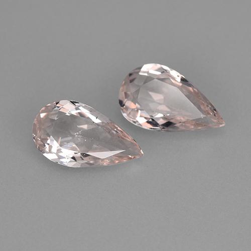 Pedras preciosas de morganita rosa natural de 1,67 ct, formato de pêra, VS