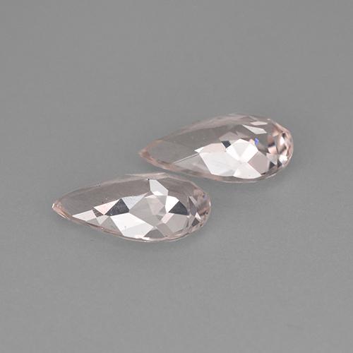 Pedras preciosas de morganita rosa natural de 1,67 ct, formato de pêra, VS