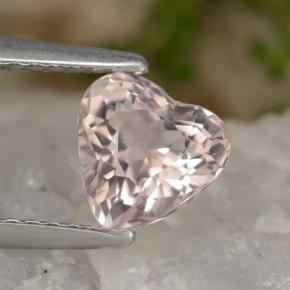 Morganita rosa natural 1,02ct, formato de coração, VVS-VS