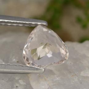 Morganita rosa natural 1,02ct, formato de coração, VVS-VS