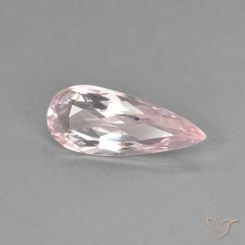 1.02ct Natural Luz rosa Morganita, Formato de pêra, VVS-VS