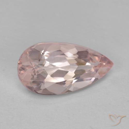 Morganita Rosa Flamingo Natural 1.09ct, Formato de pêra, VVS