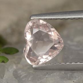 Morganita rosa médio Natural 1.10ct, Formato de coração, VVS-VS