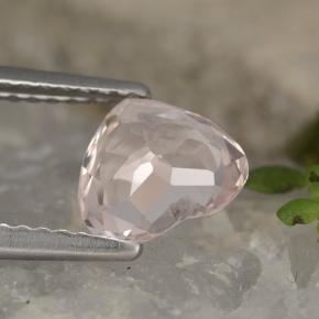 Morganita rosa médio Natural 1.10ct, Formato de coração, VVS-VS