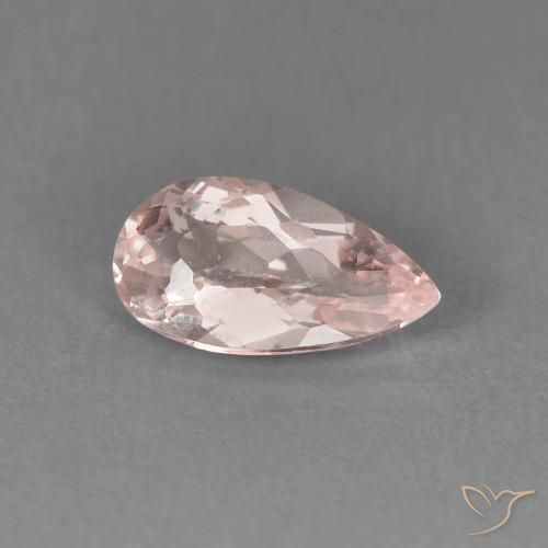 Morganita Rosa Flamingo Natural 1.00ct, Formato de pêra, VVS-VS