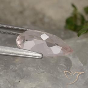 Morganita Rosa Flamingo Natural 1.04ct, Formato de pêra, VVS-VS