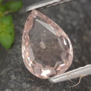 Morganita rosa médio Natural 1.22ct, Formato de pêra, VS