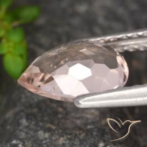 Morganita rosa médio Natural 1.22ct, Formato de pêra, VS