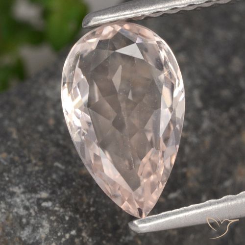 1.22ct Natural Rosa Flamingo Morganita, Formato de pêra, VVS-VS