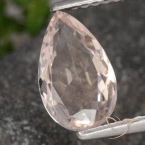 Morganita Rosa Flamingo Natural 1.22ct, Formato de pêra, VVS-VS