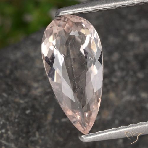 1.09ct Natural Rosa Flamingo Morganita, Formato de pêra, VVS-VS
