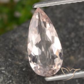 Morganita Rosa Flamingo Natural 1.09ct, Formato de pêra, VVS-VS