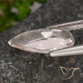 Morganita Rosa Flamingo Natural 1.09ct, Formato de pêra, VVS-VS
